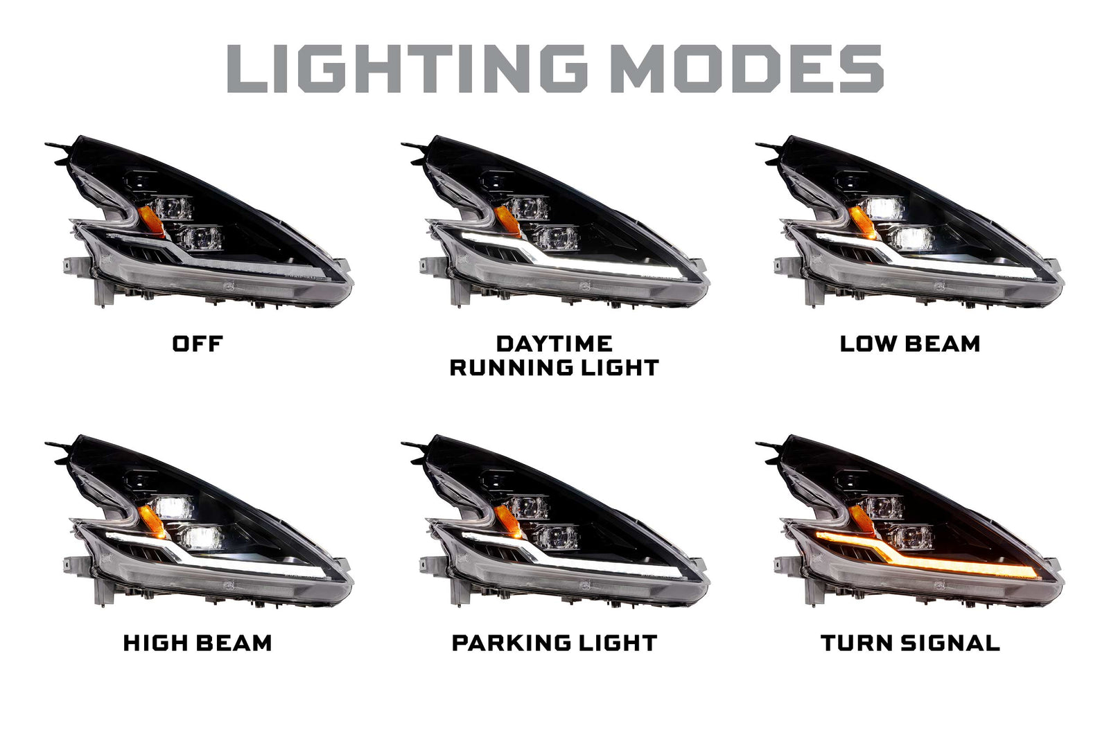 XB Evo Hybrid Headlights: 09-21 Nissan 370Z (Set)