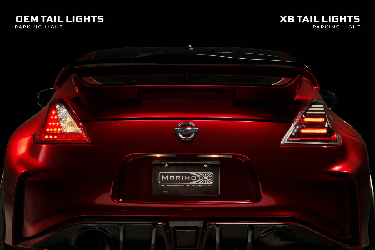 XB LED Tail Lights: 09-21 Nissan 370Z (Gen II / Black Red / Set)