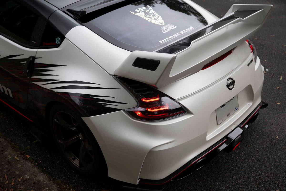 XB LED Tail Lights: 09-21 Nissan 370Z (Gen II / Black Red / Set)