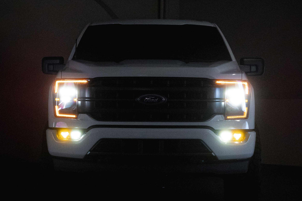 21-23 F-150 OE LED 4Banger Fog Light Kit: NCS Dual Color