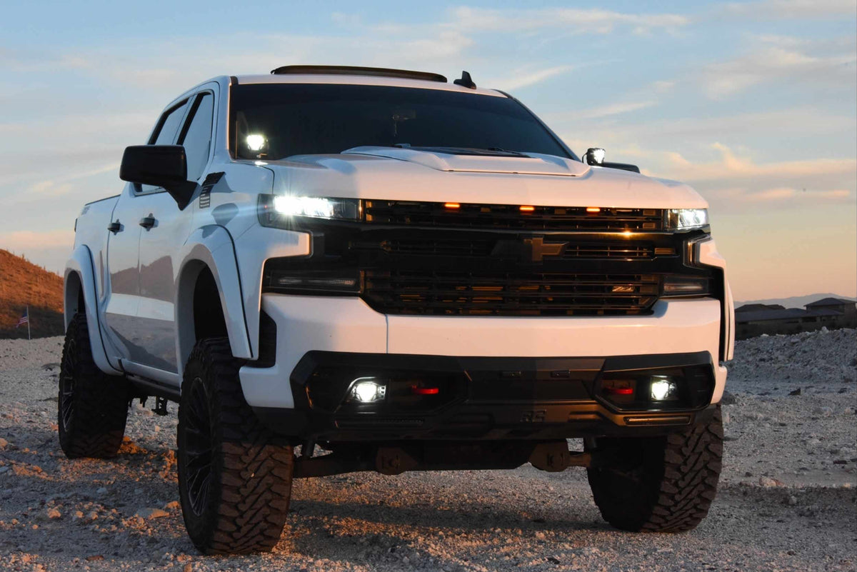 19-21 Silverado 1500 / 20-23 Silverado HD 4Banger Fog Light Kit: NCS White