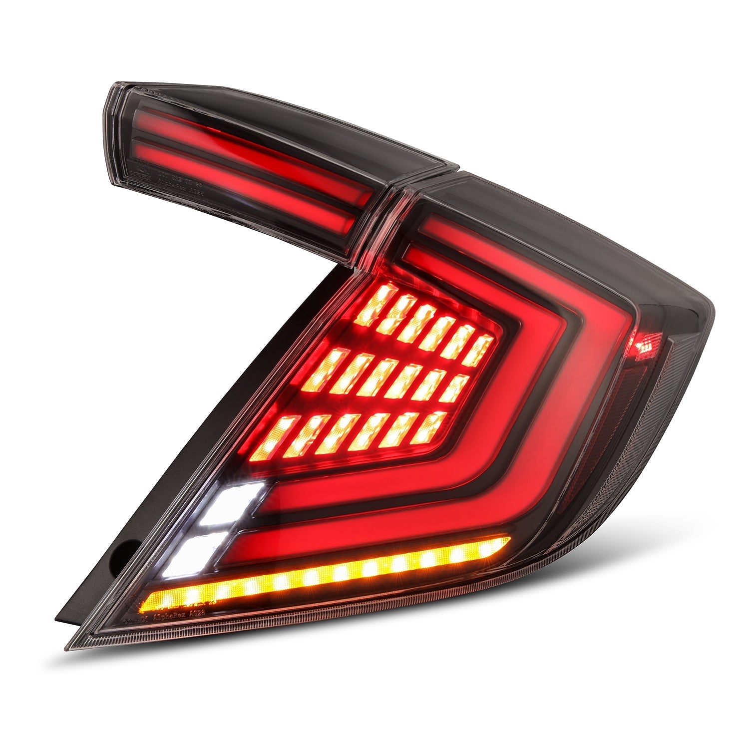 16-21 Honda Civic Hatchback NOVA-Series Prismatic LED Tail Lights Alpha-Black | AlphaRex