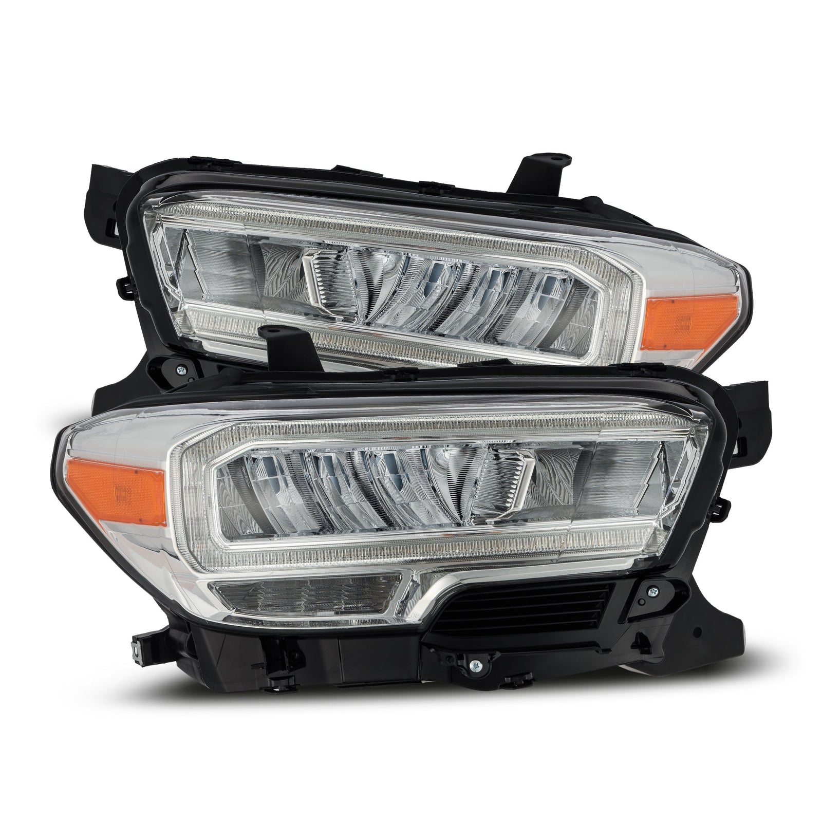 16-23 Toyota Tacoma LUXX-Series LED Crystal Headlights Chrome | AlphaRex