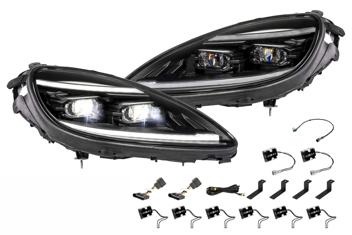 XB Evo Hybrid Headlights: 05-13 Corvette C6 (Set)