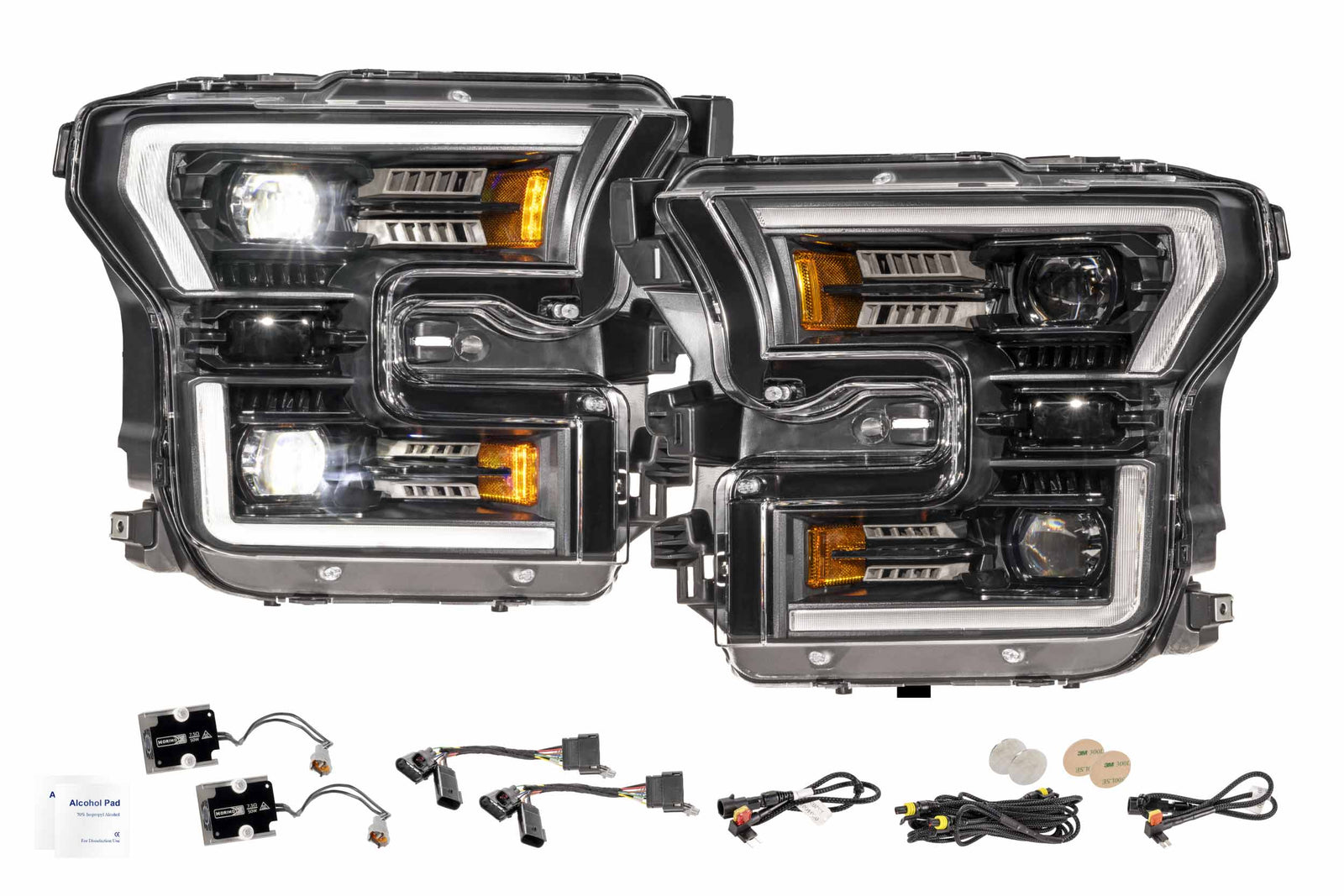 XB Evo Hybrid Headlights: 15-17 Ford F-150 / 17-20 Raptor (Set)