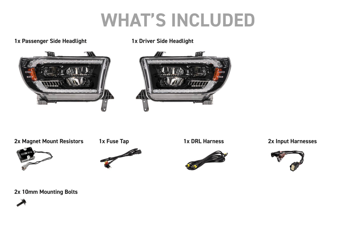XB Evo Hybrid Headlights: 07-13 Tundra / 08-17 Sequoia (Set)