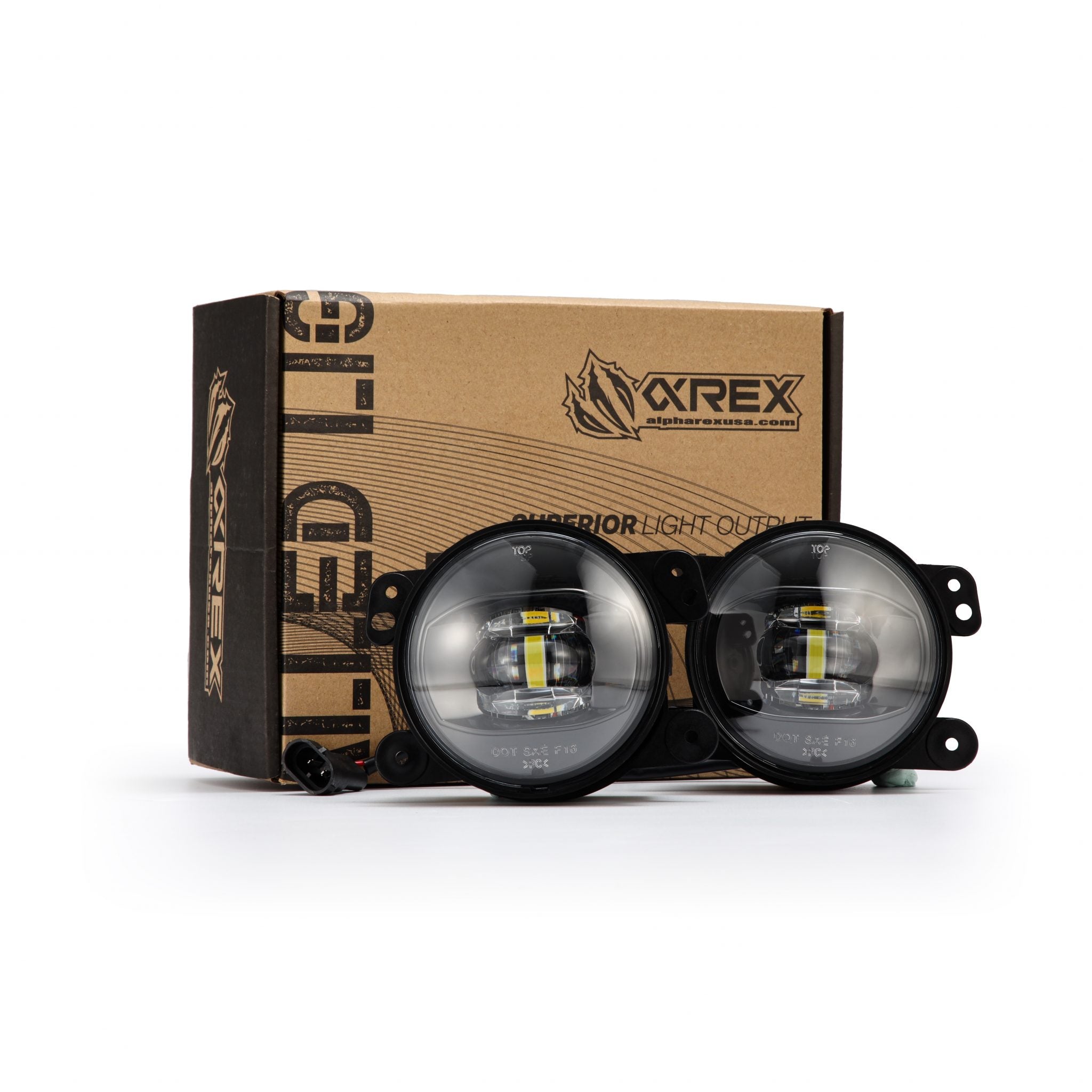 18-23 Jeep Wrangler JL (Rubicon/Sahara with OE Plastic Bumper) / Gladiator JT DoubleTap Dual Color LED Projector Fog Lights | AlphaRex