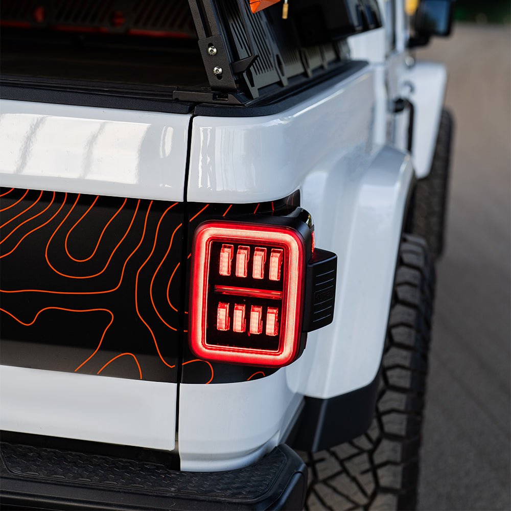 19-24 Jeep Gladiator JT NOVA-Series Prismatic LED Tail Lights Alpha-Black | AlphaRex