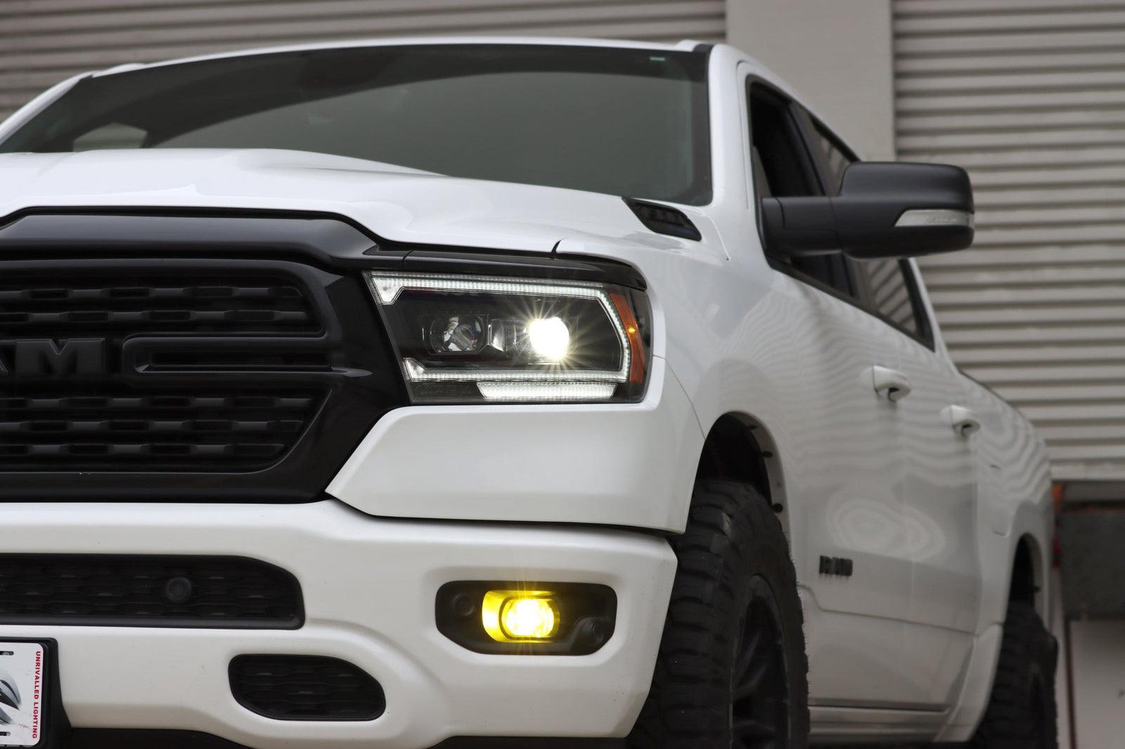 19-24 Ram 1500 (MK II 2500 Style) LUXX-Series LED Projector Headlights Alpha-Black | AlphaRex