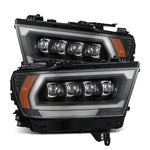 19-24 Ram 1500 (MK II 2500 Style) NOVA-Series LED Projector Headlights Black | AlphaRex