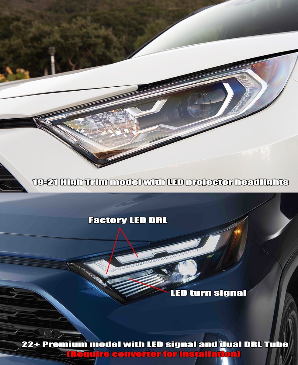 19-25 Toyota RAV4 (High Trim) NOVA-Series LED Projector Headlights Alpha-Black | AlphaRex