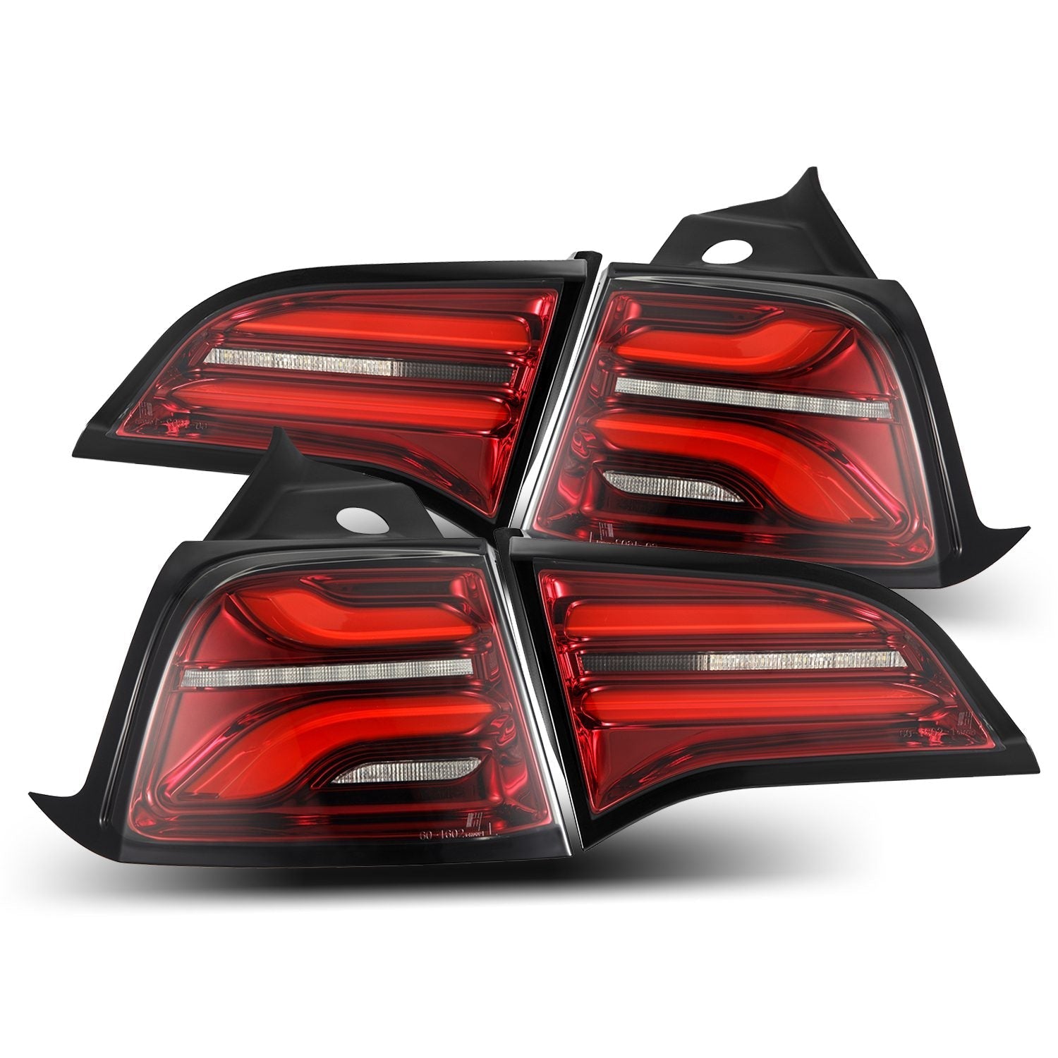 20-24 Tesla Model Y (With Stock Amber Turn Signal) PRO-Series LED Tail Lights Red Smoke | AlphaRex