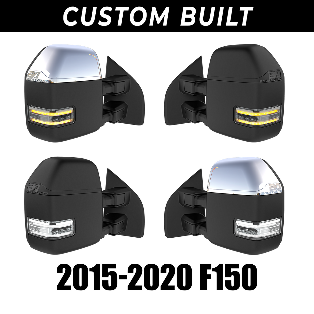 2015-2020 Ford F150 Boost Auto Parts New Style Tow Mirrors - Legends Auto Parts