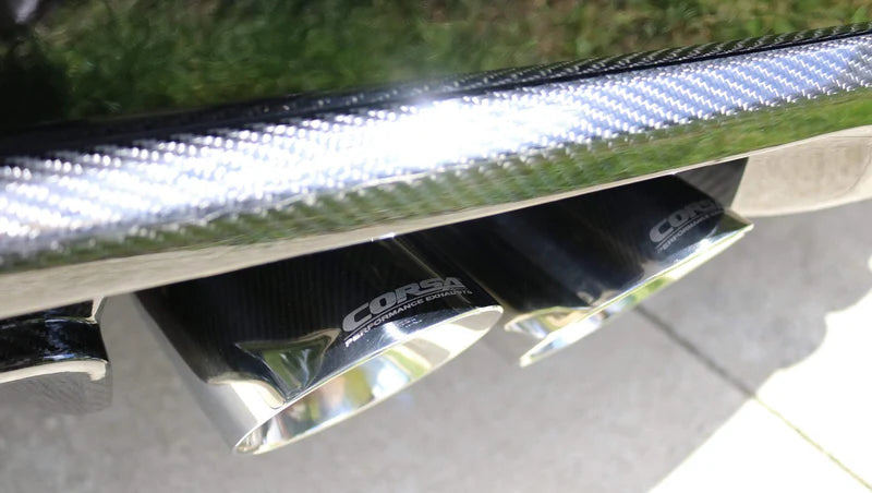 Corsa Performance - Sport / 3.0 in Axle-Back 4.0 in Twin Tips | 2016-2019 Cadillac ATS-V