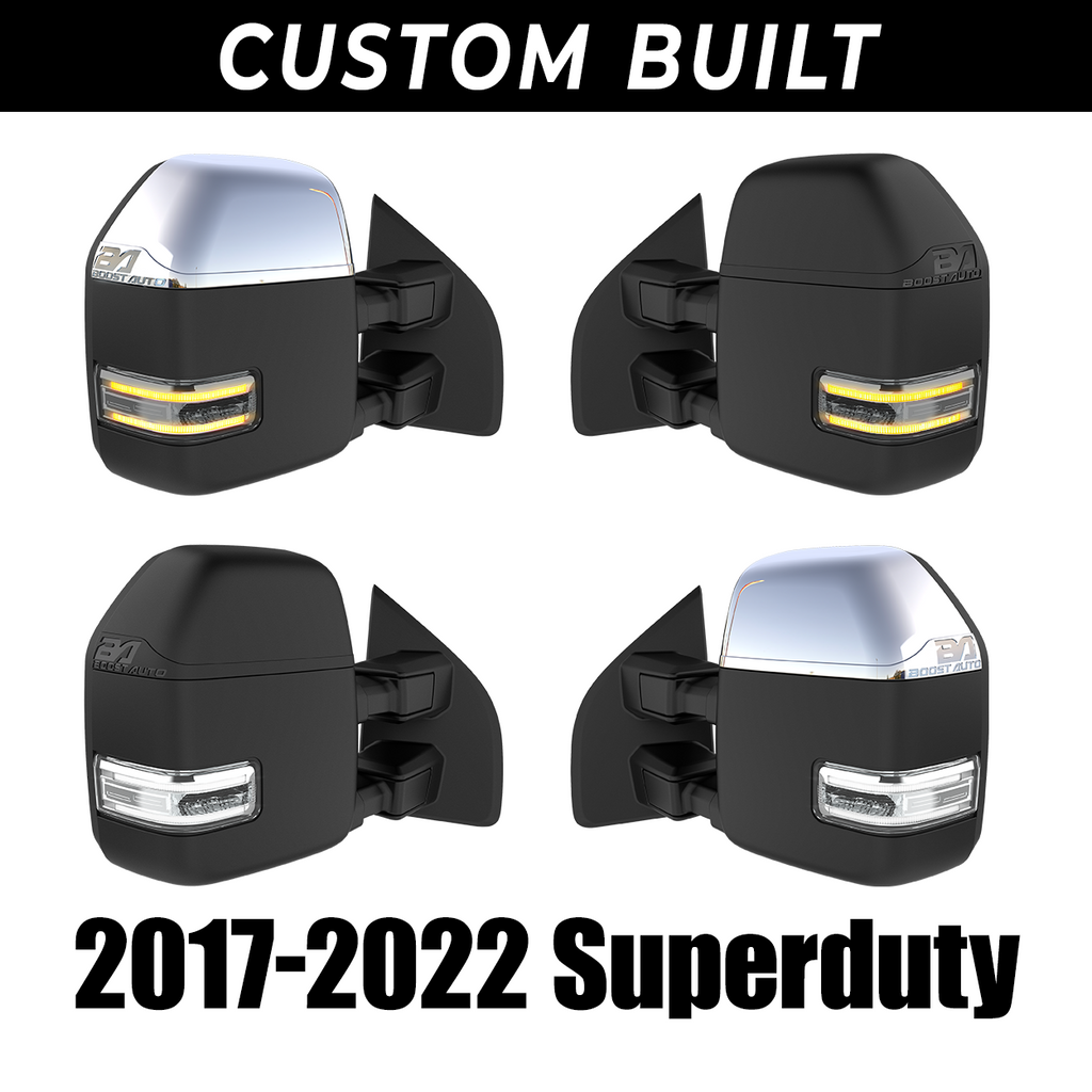 2017-2022 Ford F250/F350 Superduty Boost Auto Parts New Style Tow Mirrors - Legends Auto Parts