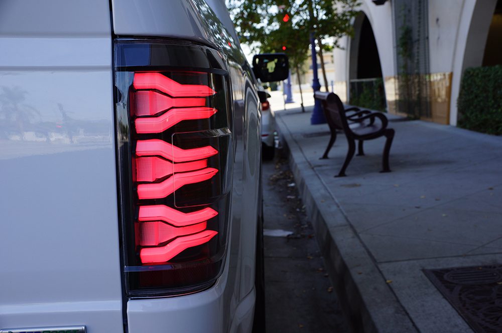 21-23 Ford F150 LUXX-Series LED Tail Lights Black-Red | AlphaRex