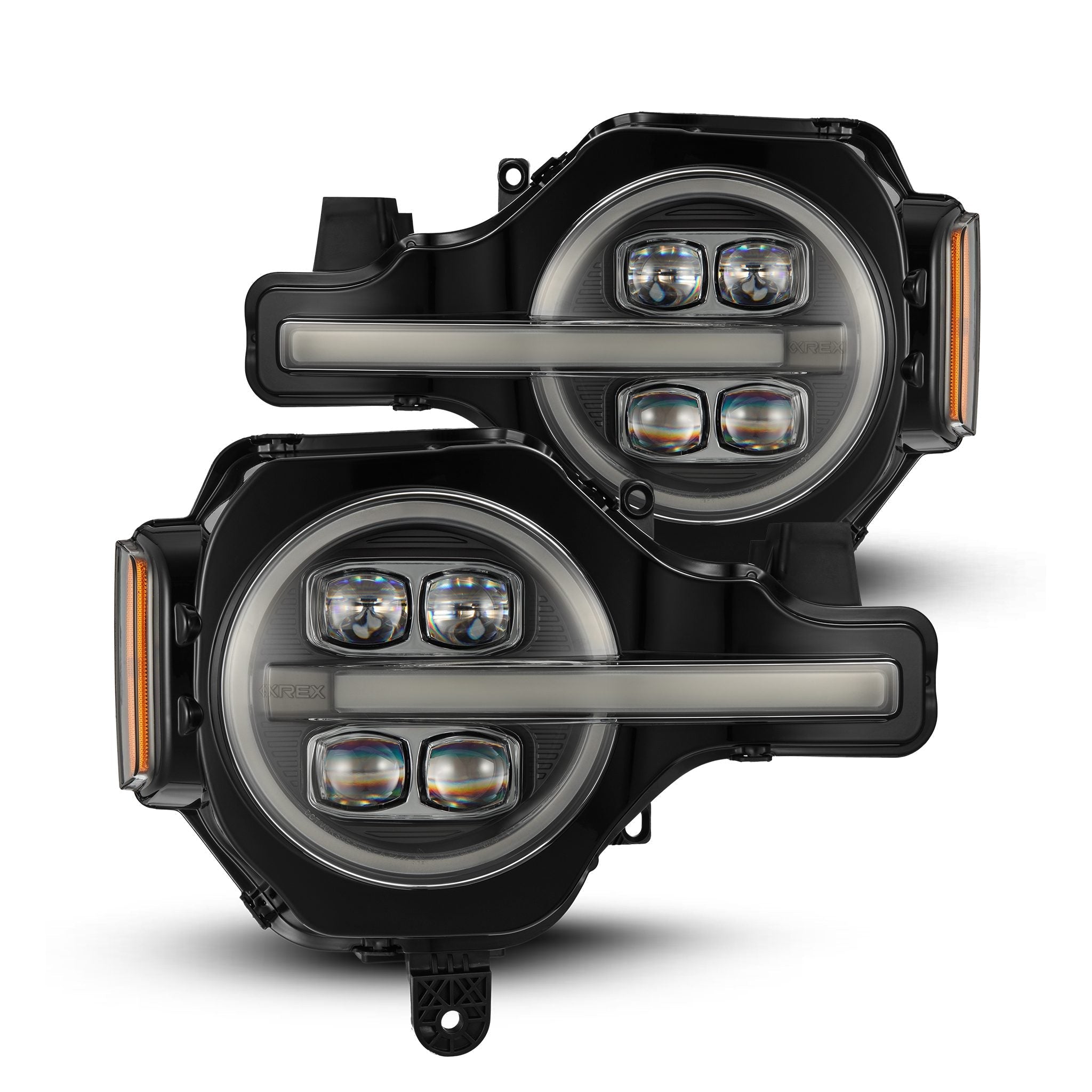 21-24 Ford Bronco / 22-24 Bronco Raptor NOVA-Series LED Projector Headlights Black | AlphaRex