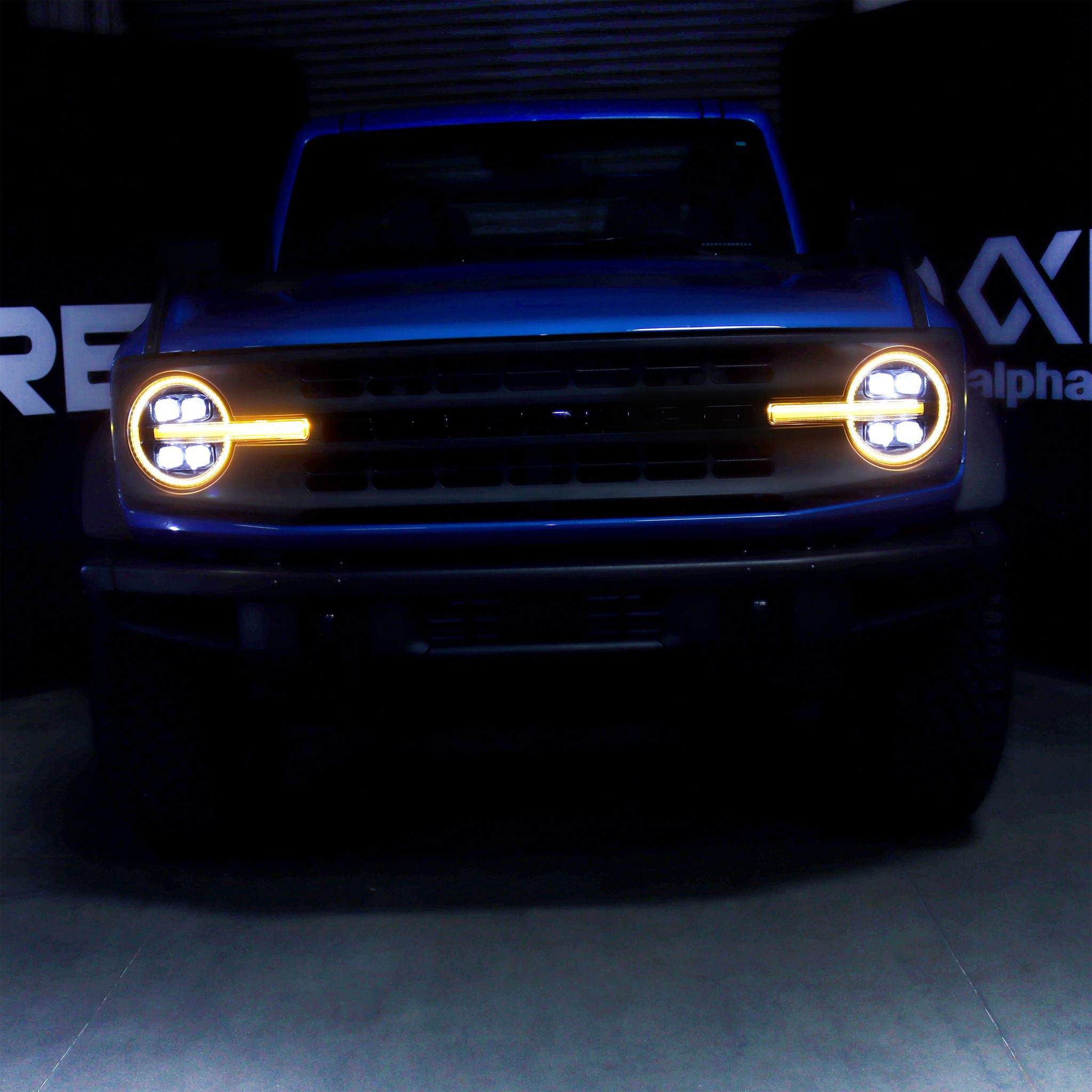 21-24 Ford Bronco /22-24 Ford Bronco Raptor NOVA-Series LED Projector Headlights Alpha-black | AlphaRex