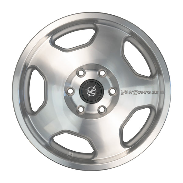 Chunk Wheel Silver Machined 17x8 30mm Offset 6x130 Bc Sprinter 2500 07-Up Sprinter 2500 (2010-Up) Van Compass
