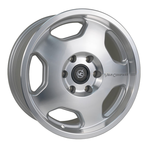 Chunk Wheel Silver Machined 17x8 30mm Offset 6x130 Bc Sprinter 2500 07-Up Sprinter 2500 (2010-Up) Van Compass