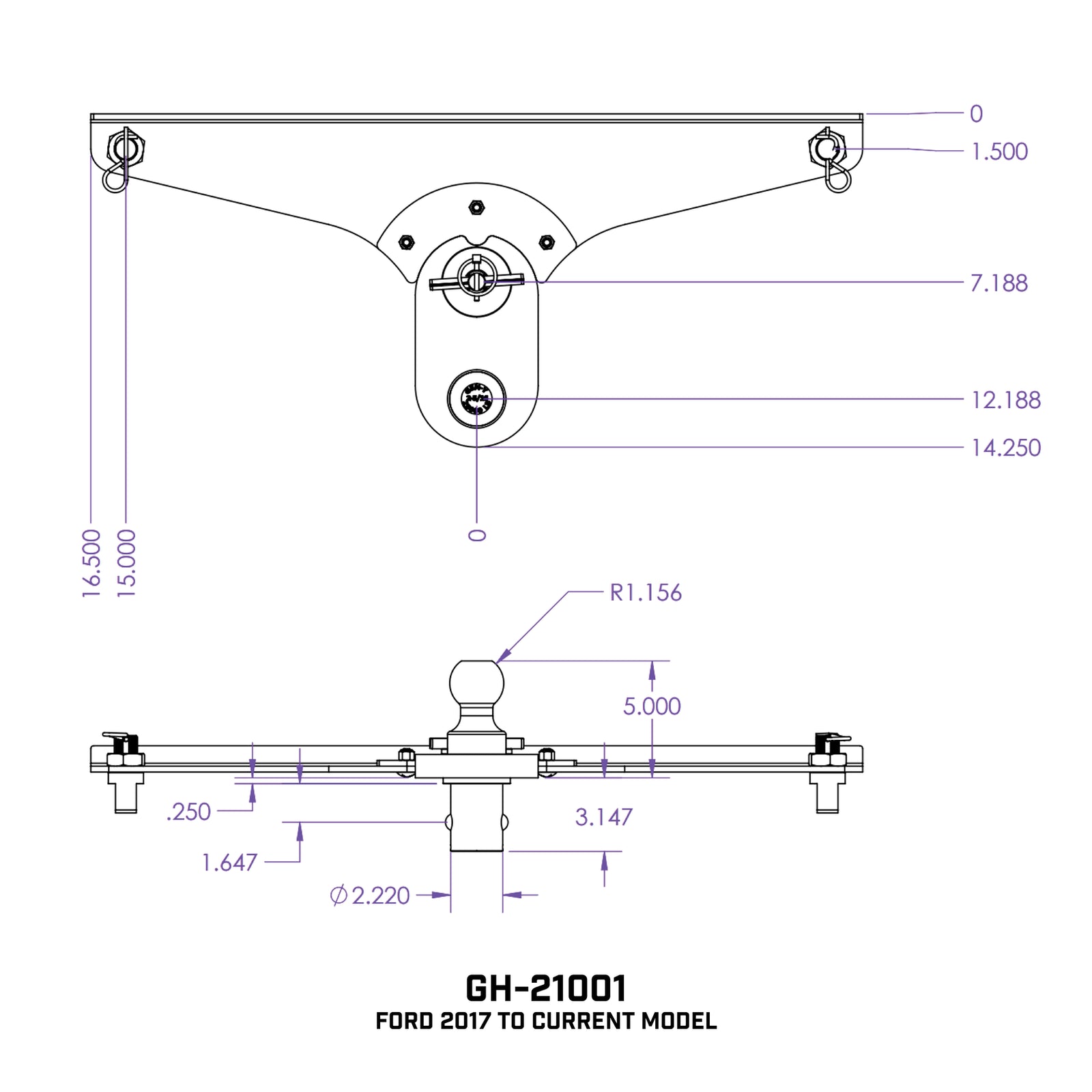 GEN-Y Hitch GoosePuck 5″ Offset Ball Puck System