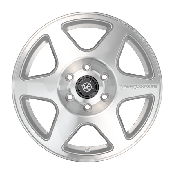 Slice Wheel Silver Machined 17x8 30mm Offset 6x130 Bc Sprinter 2500 07-Up Sprinter 2500 (2010-Up) Van Compass