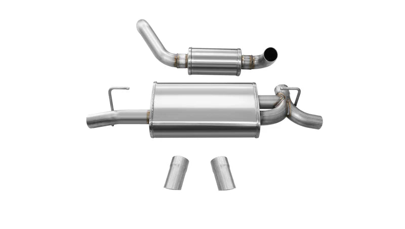 Corsa Performance - Sport, Touring / 2.5 in Axle-Back Turn Downs | 2018-23 Jeep Wrangler JLU/JL 3.6L, 2019-23 2.0T