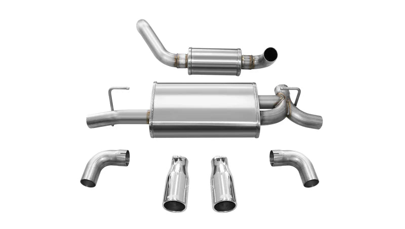 Corsa Performance - Sport, Touring / 2.5 in Axle-Back Rolled 4.0 in | 2018-23 Jeep Wrangler JLU/JL 3.6L, 2019-23 2.0T