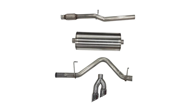 Corsa Performance - Sport / 3.0 in Cat-Back SSE 4.0 in Twin Tips | 2019-2025 Silverado Sierra, Denali 5.3L 147WB - Legends Auto Parts