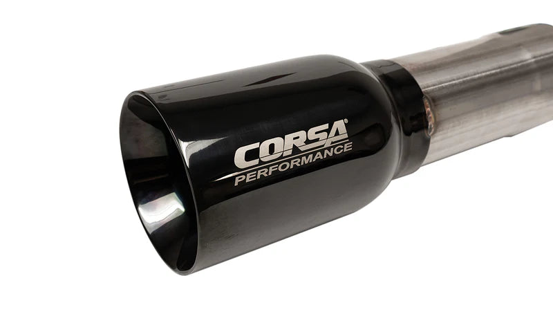 Corsa Performance - Sport / 2.75 in Cat-Back 4.0 in Single American Flag Tips | 2018-24 Jeep Wrangler JLU 3.6L