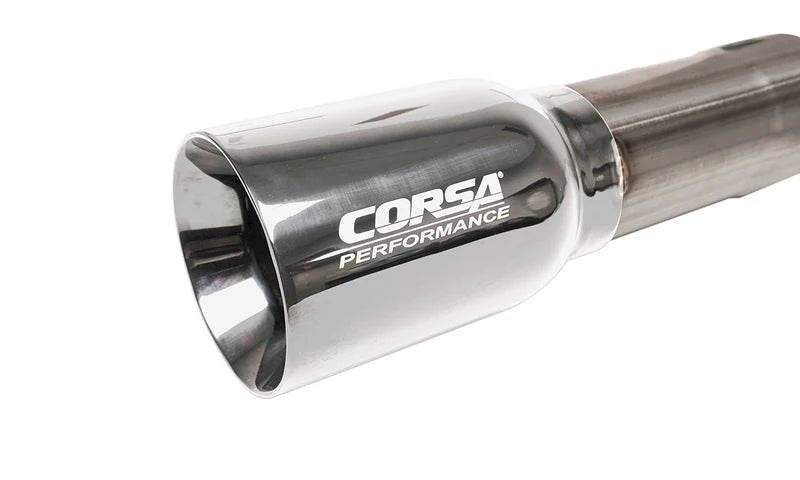 Corsa Performance - Sport / 2.75 in Cat-Back 4.0 in Single American Flag Tips | 2018-24 Jeep Wrangler JLU 3.6L