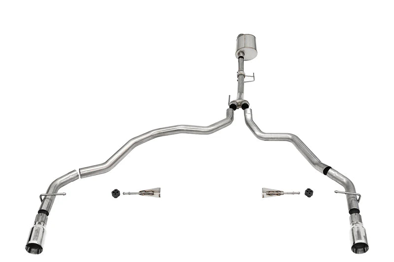 Corsa Performance - Sport / 3.0 in Cat-Back Dual Rear Exit | 2021-24 Ford F-150 3.5T EcoBoost (141.5" WB) - Legends Auto Parts