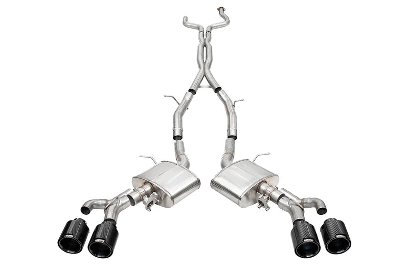 Corsa Performance - Xtreme Valved / 3.0 in Cat-Back 4.5 in Carbon Fiber Twin Tips | 2022+ Cadillac CT4-V Blackwing