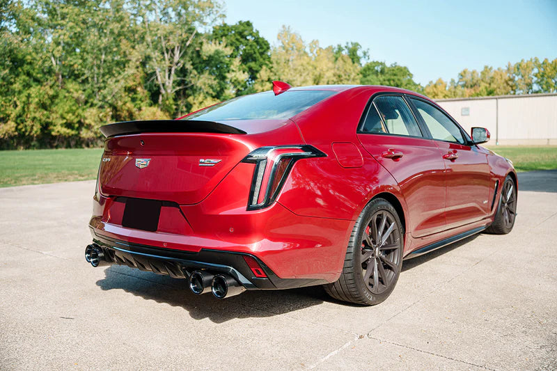 Corsa Performance - Xtreme Valved / 3.0 in Cat-Back 4.5 in Carbon Fiber Twin Tips | 2022+ Cadillac CT4-V Blackwing