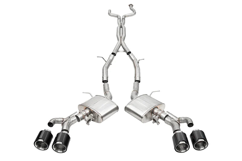 Corsa Performance - Xtreme Valved / 3.0 in Cat-Back 4.5 in Carbon Fiber Twin Tips | 2022+ Cadillac CT4-V Blackwing