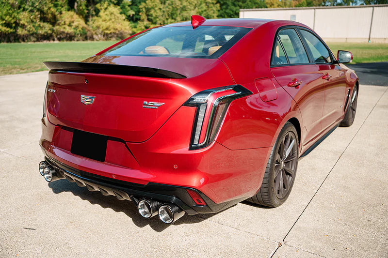 Corsa Performance - Xtreme Valved / 3.0 in Cat-Back 4.5 in Carbon Fiber Twin Tips | 2022+ Cadillac CT4-V Blackwing