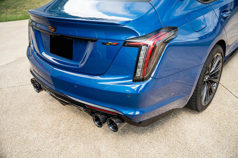 Corsa Performance - Xtreme Valved / 3.0 in Cat-Back 4.5 in Carbon Fiber Twin Tips | 2022+ Cadillac CT5-V Blackwing