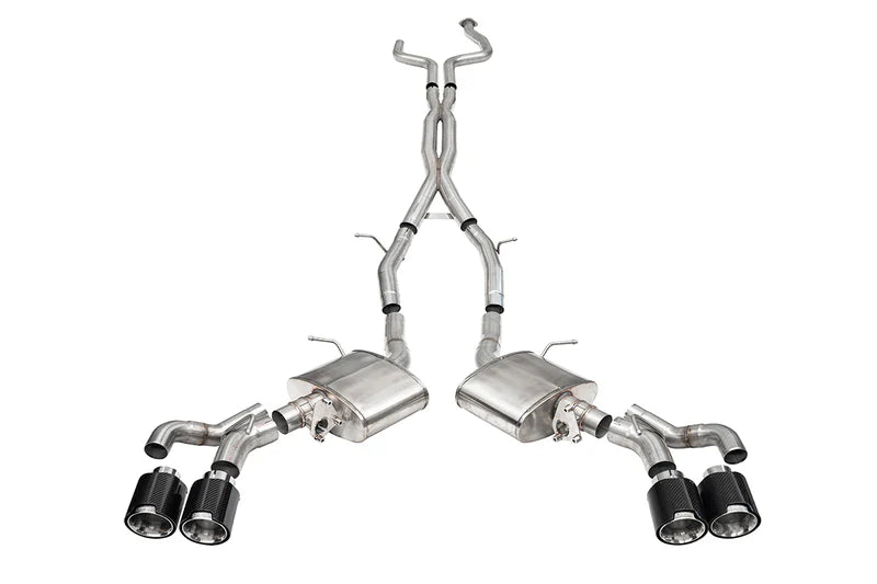 Corsa Performance - Xtreme Valved / 3.0 in Cat-Back 4.5 in Carbon Fiber Twin Tips | 2022+ Cadillac CT5-V Blackwing