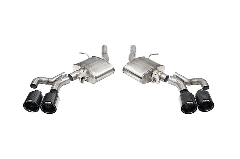 Corsa Performance - Sport Valved / 3.0 in Axle-Back 4.5 in Carbon Fiber Twin Tips | 2022+ Cadillac CT5-V Blackwing