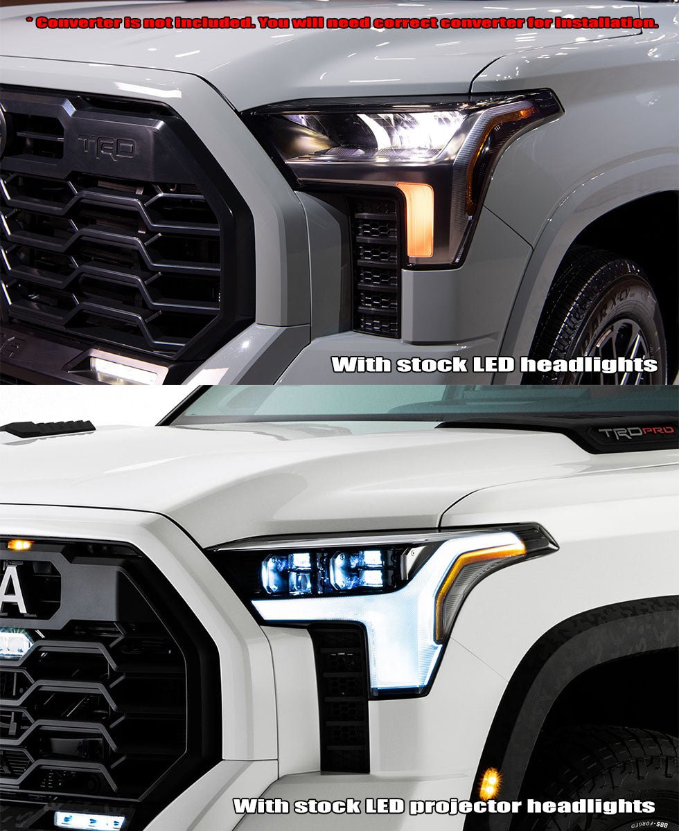 22-24 Toyota Tundra/Sequoia NOVA-Series LED Projector Headlights Alpha-Black | AlphaRex