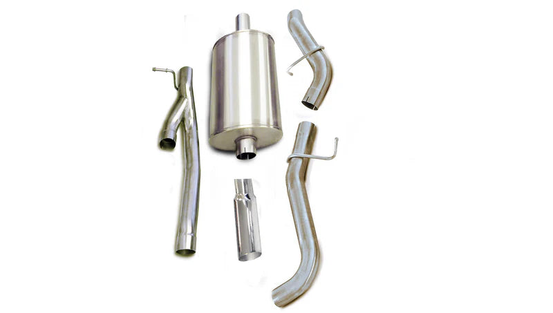 Corsa Performance - Sport / 3.0 in Cat-Back SSE 4.0 in Single Tip | 02-06 Silverado Sierra 6.0L 6.2L 143WB - Legends Auto Parts