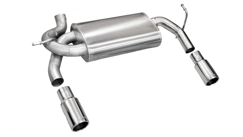 Corsa Performance - Sport / 2.5 in Axle-Back 3.5 in Single Tips | 2007-2018 Jeep Wrangler JKU/JK - Legends Auto Parts