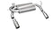 Corsa Performance - Sport / 2.5 in Axle-Back 3.5 in Single Tips | 2007-2018 Jeep Wrangler JKU/JK - Legends Auto Parts