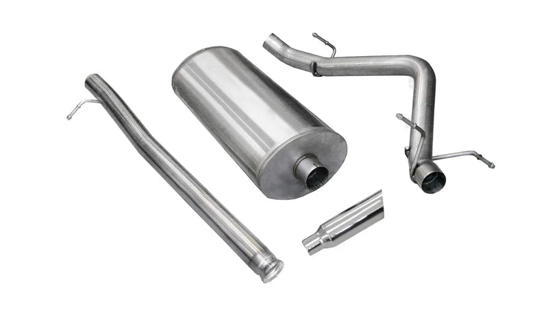 Corsa Performance - Sport / 3.0 in Cat-Back SSE 4.0 in Single Tip | 07-09 Silverado Sierra, Denali 6.2L 143WB - Legends Auto Parts