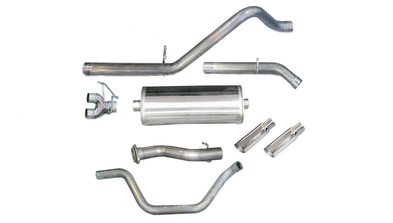 Corsa Performance - Sport / 3.0 in Cat-Back DRE 4.0 in Single Tips | 07-09 Silverado Sierra, Denali 6.2L 143WB - Legends Auto Parts