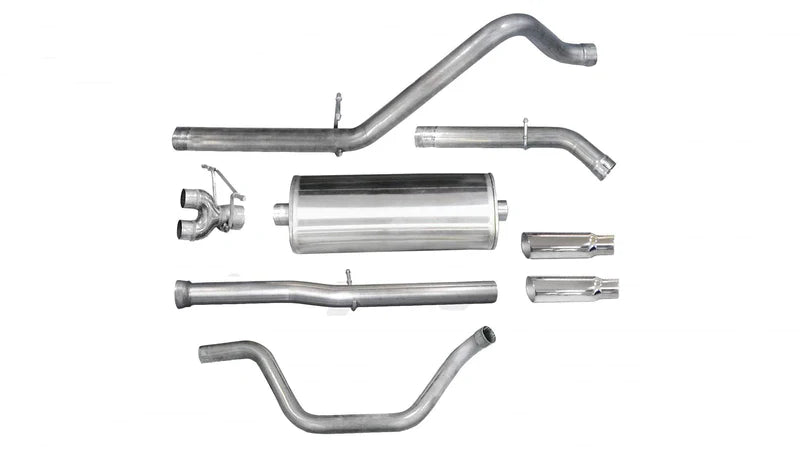 Corsa Performance - Sport / 3.0 in Cat-Back DRE 4.0 in Single Tips | 11-13 Silverado Sierra, Denali 6.2L 143WB - Legends Auto Parts