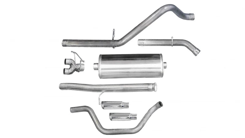 Corsa Performance - Sport / 3.0 in Cat-Back DRE 4.0 in Single Tips | 10-13 Silverado Sierra 4.8L 5.3L 6.0L 143WB - Legends Auto Parts