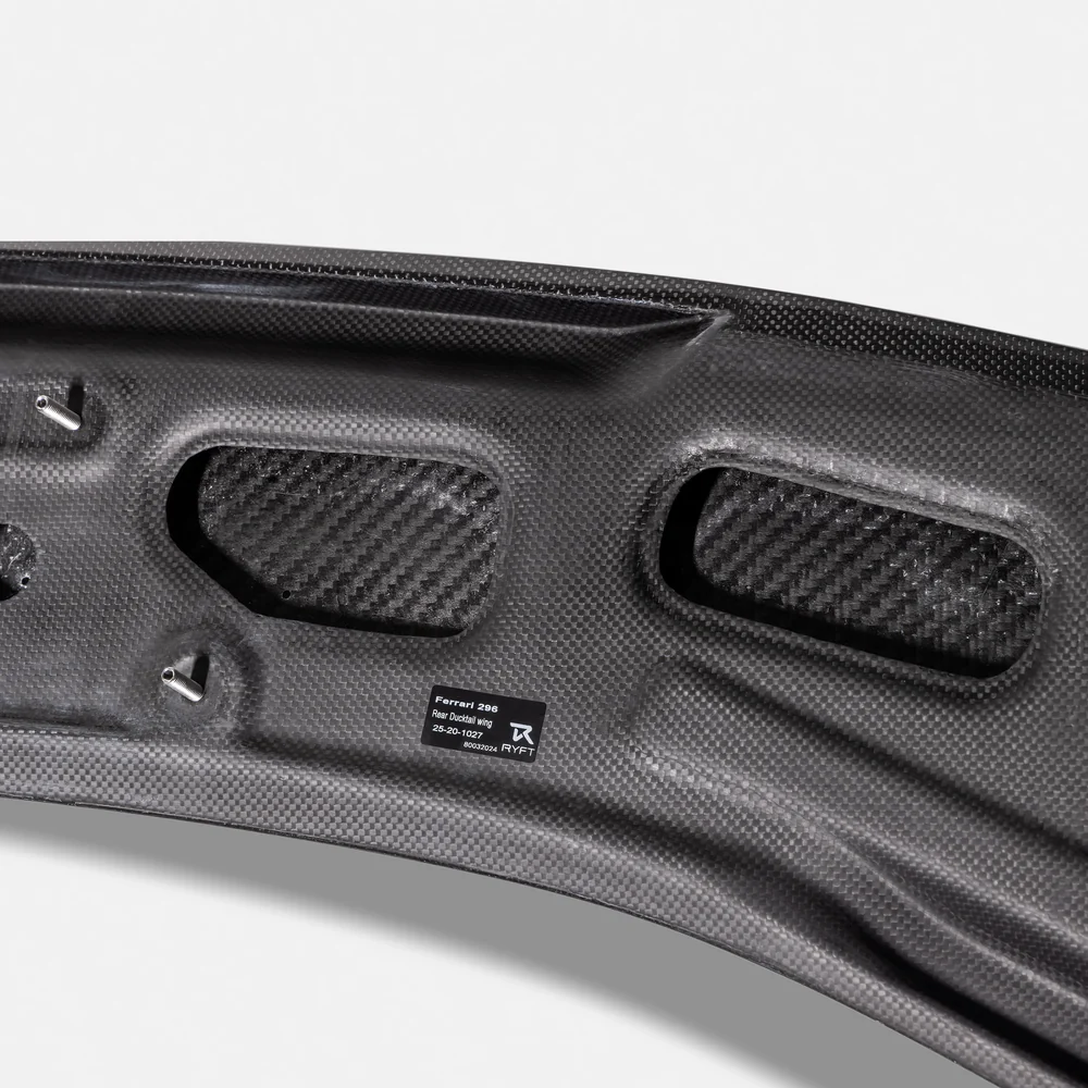 RYFT - Ferrari 296 Carbon Fiber Rear Ducktail Integrated Spoiler - Legends Auto Parts