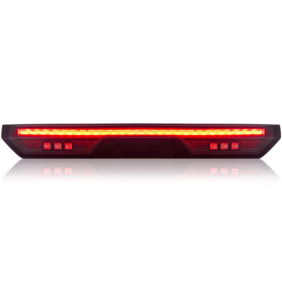 2020-2024 GMC/Chevrolet 1500/2500/3500 Smoked LED Third Brake Light (For Models WITHOUT Cargo Bed Camera) - Legends Auto Parts