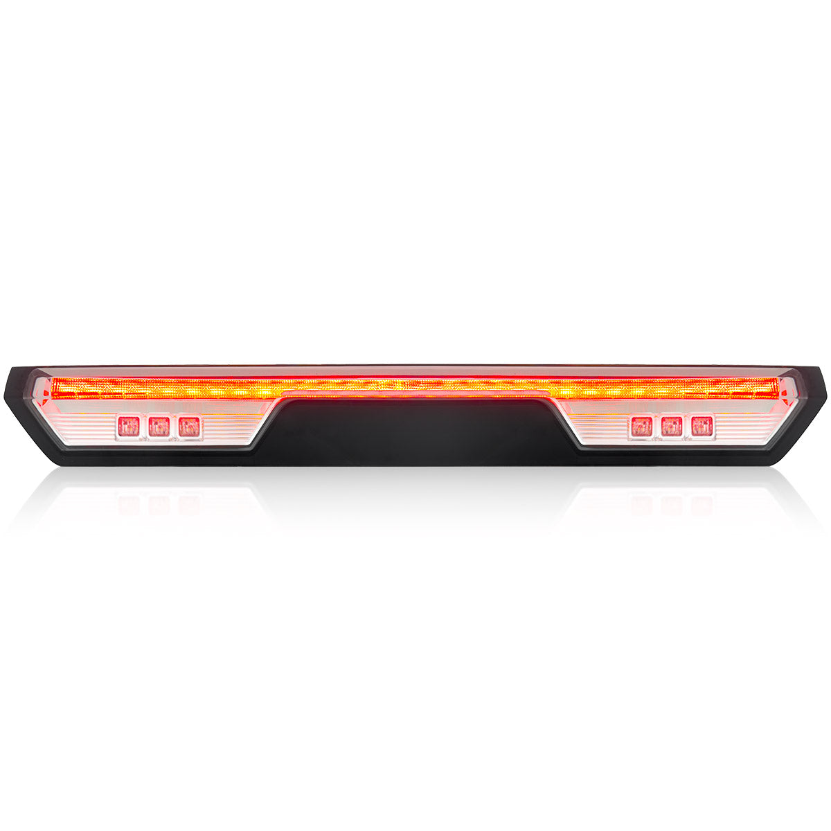 2020-2024 GMC/Chevrolet 1500/2500/3500 Clear Lens (Paintable) LED Third Brake Light (For Models WITHOUT Cargo Bed Camera) - Legends Auto Parts